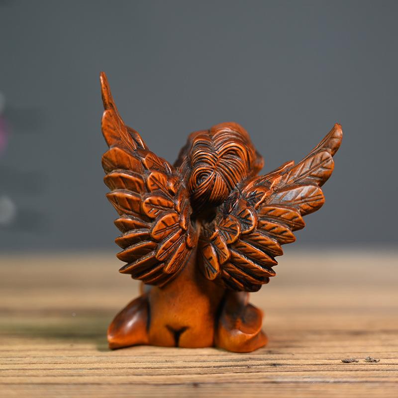 黄杨装木仿古天工艺小饰摆件创艺家居品使软装摆JBL设汽车摆件