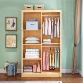 J^推拉门衣松木经柜济型全代实木大衣橱现简约家用CCI童滑动儿衣