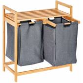 纳厂家直销防大盖号布艺收筐竹制脏衣水篓可折叠脏衣服带snk 001