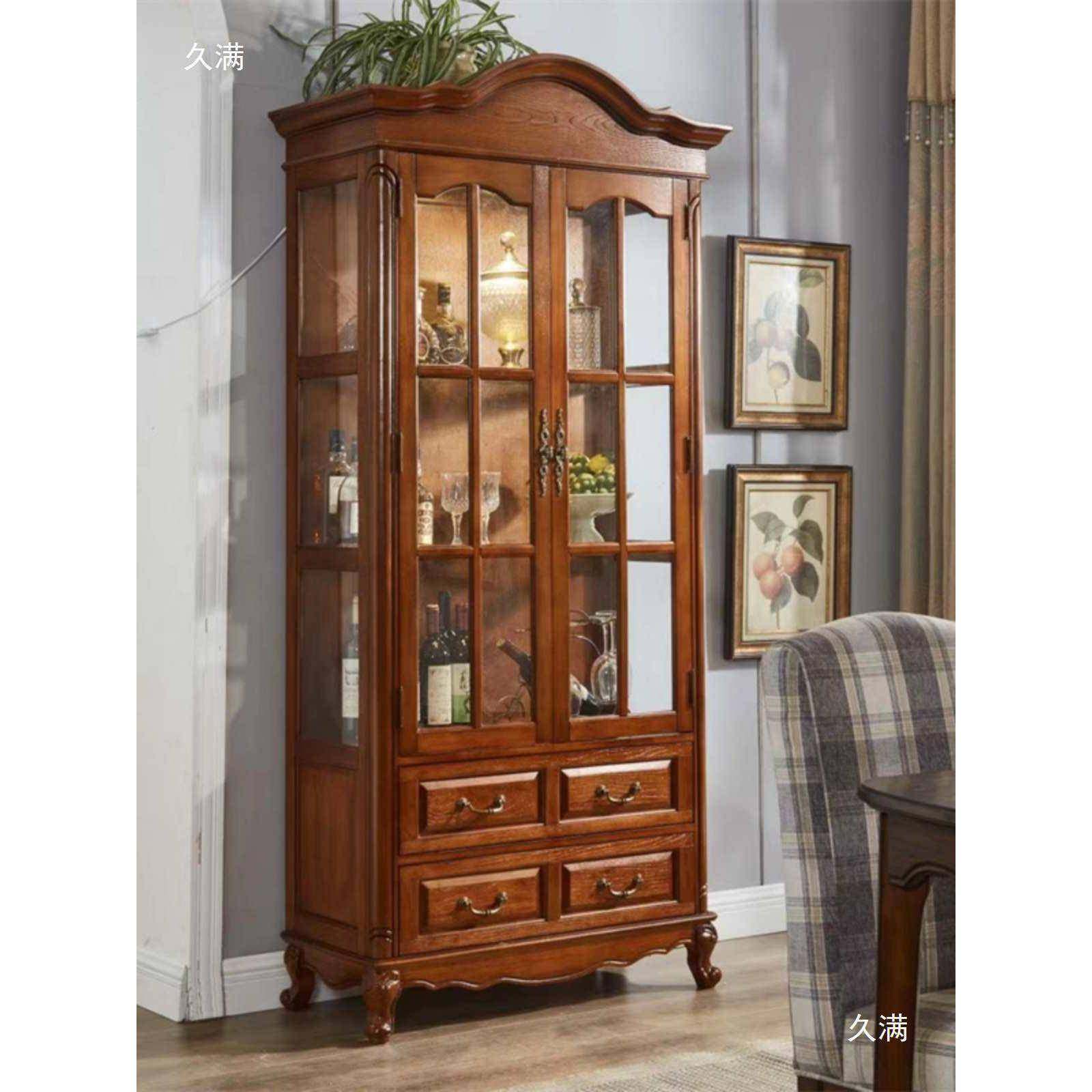 美式实木酒柜客厅欧式酒柜隔柜展示物柜玻断TOG装璃饰柜单门储柜,鲜花速递/花卉仿真/绿植园艺,其它园艺用品,淘宝优惠券,粉丝福利购,淘宝优惠卷