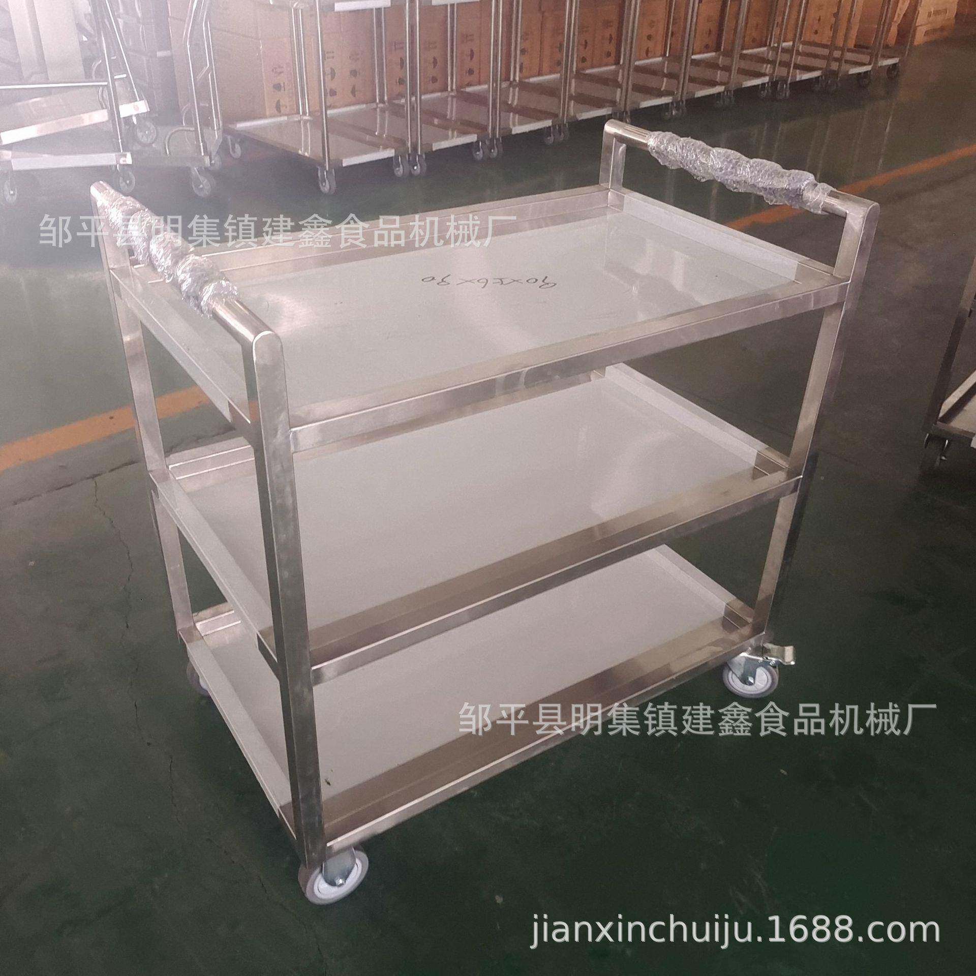 厨房使用平板小QNZ拖转车2层酒店菜品周架货用米面货商架