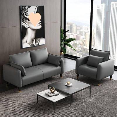 公沙室发简约现代茶几办组HYB合沙接待会客休息双三人位小户型发