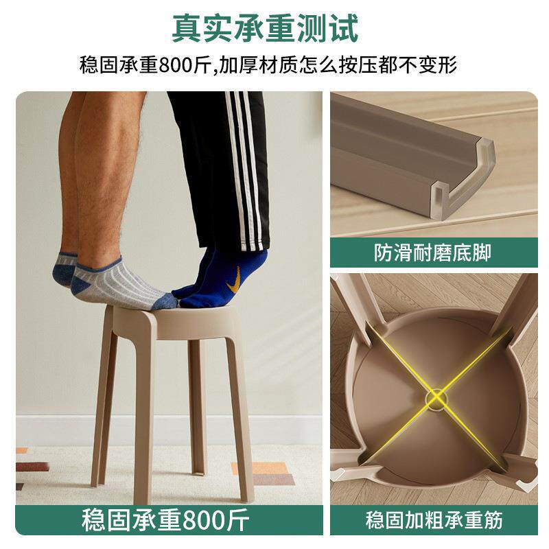 塑料凳加厚子家用特厚现凳代简约可叠放摞叠子久坐XGD舒服椅高圆
