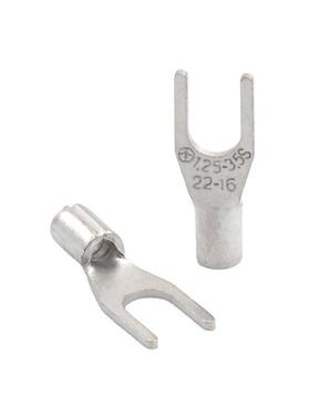 冷线压端子叉型新能源端子光伏395L配线端子紫铜鼻耳端铜KFKSU端