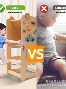 儿MWK童学习椅多黑板垫凳木制卡通宝宝用椅家用桌椅儿童脚凳