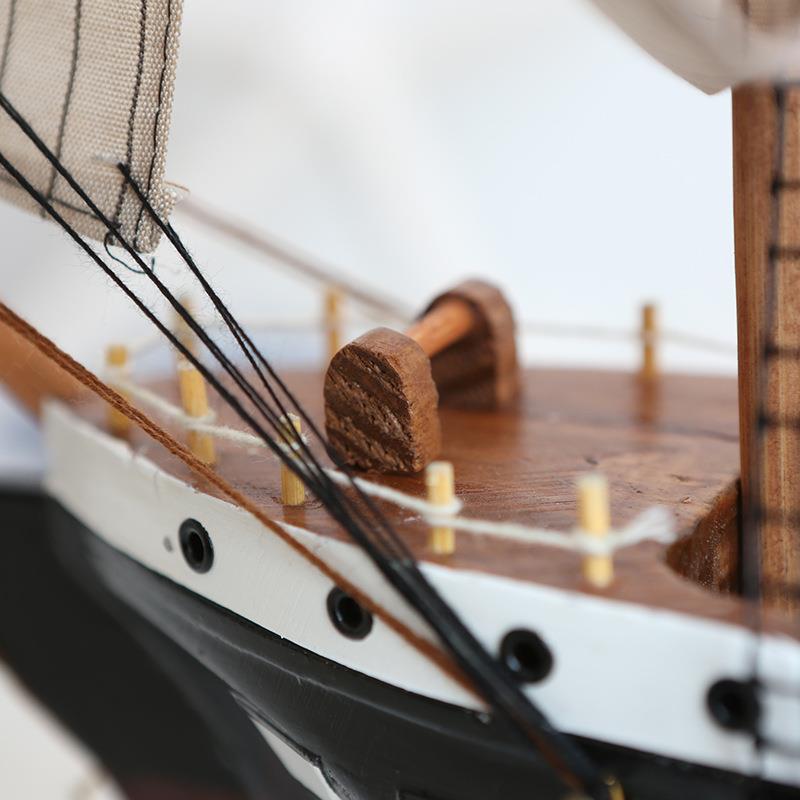 厂家销50PMDC木M质帆家船型地中海风格居装饰模摆件工艺船