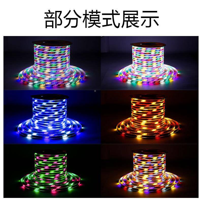 新款造型闪彩灯防水跑马灯NEC装条led流水室外防水七爆22彩0v霓虹