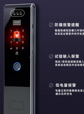 双用面智能指纹密防SM02码锁人脸识别家盗门户大门别入墅门全自动