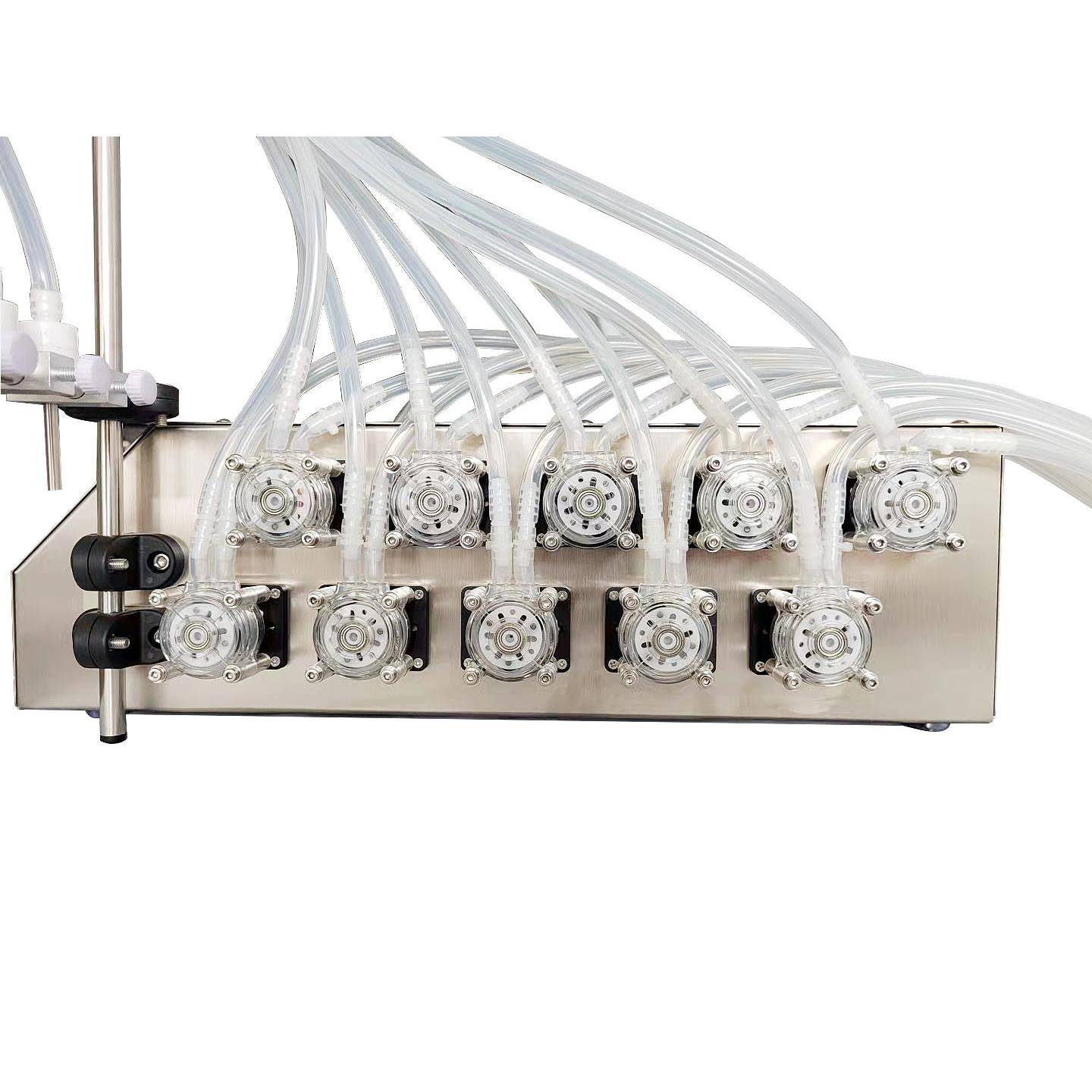 多头半自动体灌机装WPH小型手灌动液体定量装机蠕动液泵液体灌装