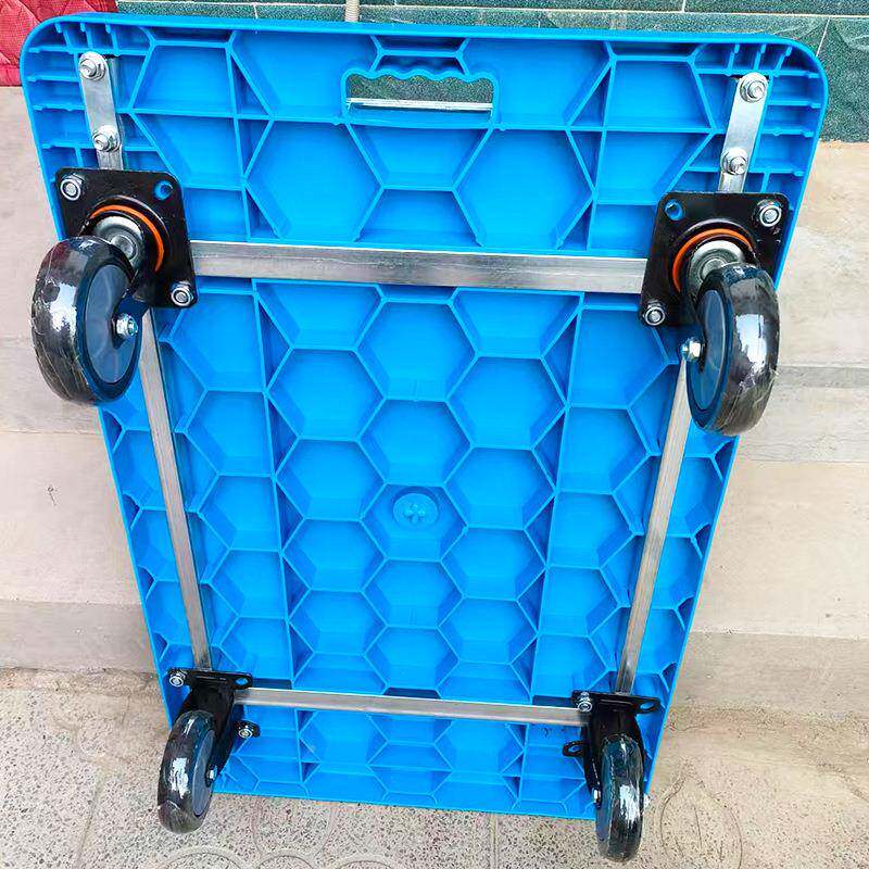 塑料小推车手推拉917搬运货车家用平板车车可折叠拖工具车物流搬