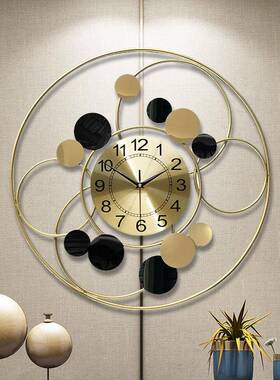 轻钟表意挂钟客厅创家居装挂表时饰尚简约网红艺术奢BF449北欧挂