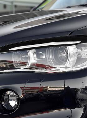 用于4-适1X8宝马15F15大灯灯眉钢琴黑汽车77013改装装饰纯黑外饰