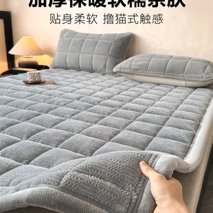 加厚牛奶a绒床单家用软垫1米5x2米床褥垫子法兰绒防滑保暖毛毯铺
