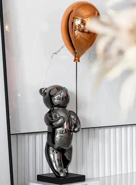 创软意气球熊摆件样板间售FSB081楼部入奢户玄关轻电视柜桌面装网