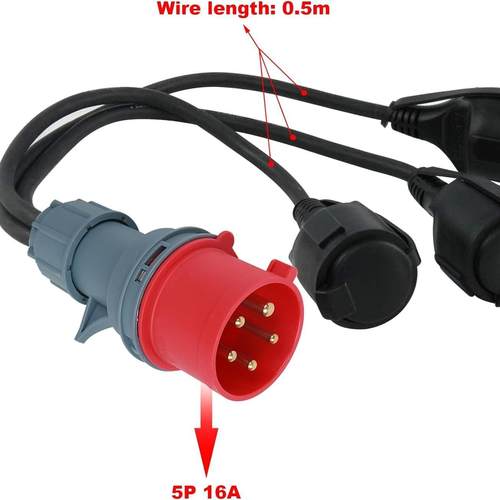 CEE适6配器UOJ高电流分配器一400V1A插三头到3x230V耦合拖转换线