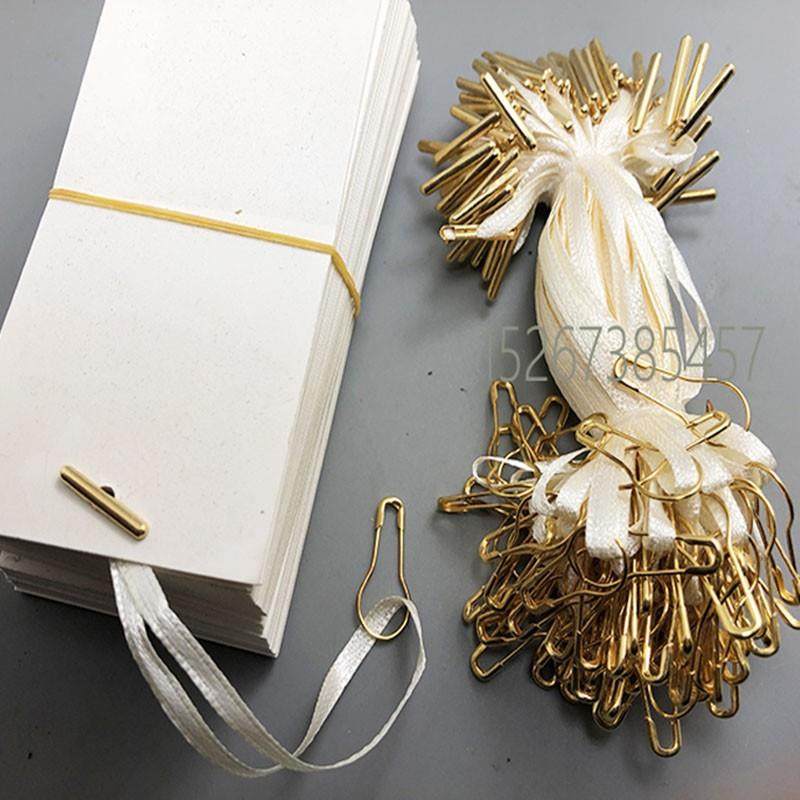 绳服装YOK辅料吊高档服装牌线安全穿别针丝带葫芦别针挂牌线吊粒