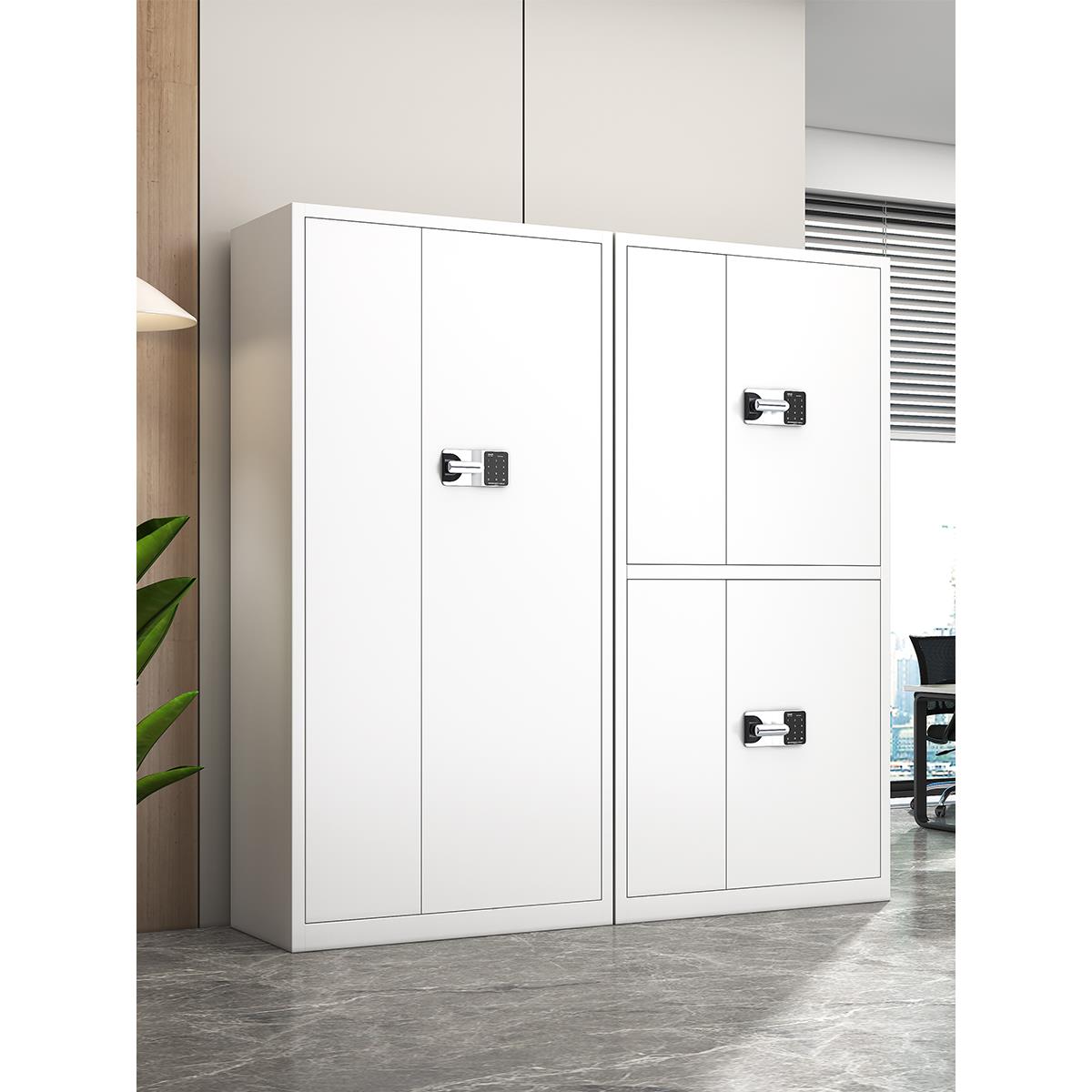 黑色电子保密柜办公室E家货栈密码文件资指柜加纹锁料档案柜厚铁