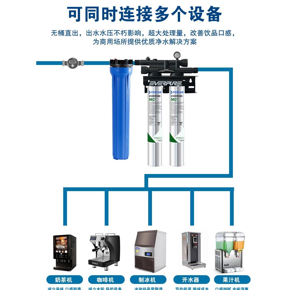美国爱C惠浦M大2净水器双过联奶茶店咖啡制冰机流量直MC2 Twin饮