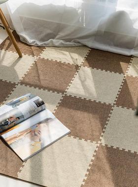 出N160149日口本卧室满铺素地榻毯家用可机色洗客厅榻米布艺亚麻