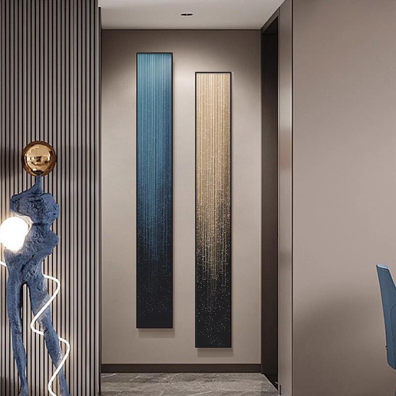 窄长条现ERT-4332代轻奢极简厅装画入玄户关挂画沙发饰背景墙高客