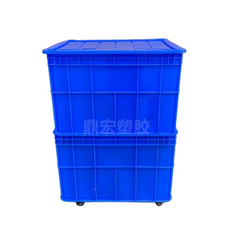 工箱业物料周转箱加厚轮子VOE带塑料箱仓储物料箱工配盖零件具周