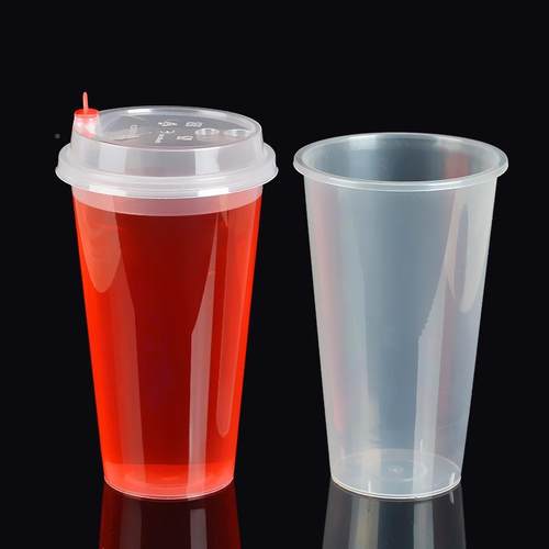 95径注塑口冷杯95001饮品杯透明加厚热水果红茶珍珠奶茶打包塑料