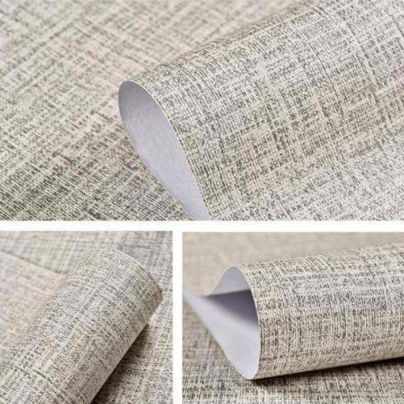 特739价5米自粘具墙纸60宽加防水厚壁纸自粘客0厅家翻新纯色墙贴