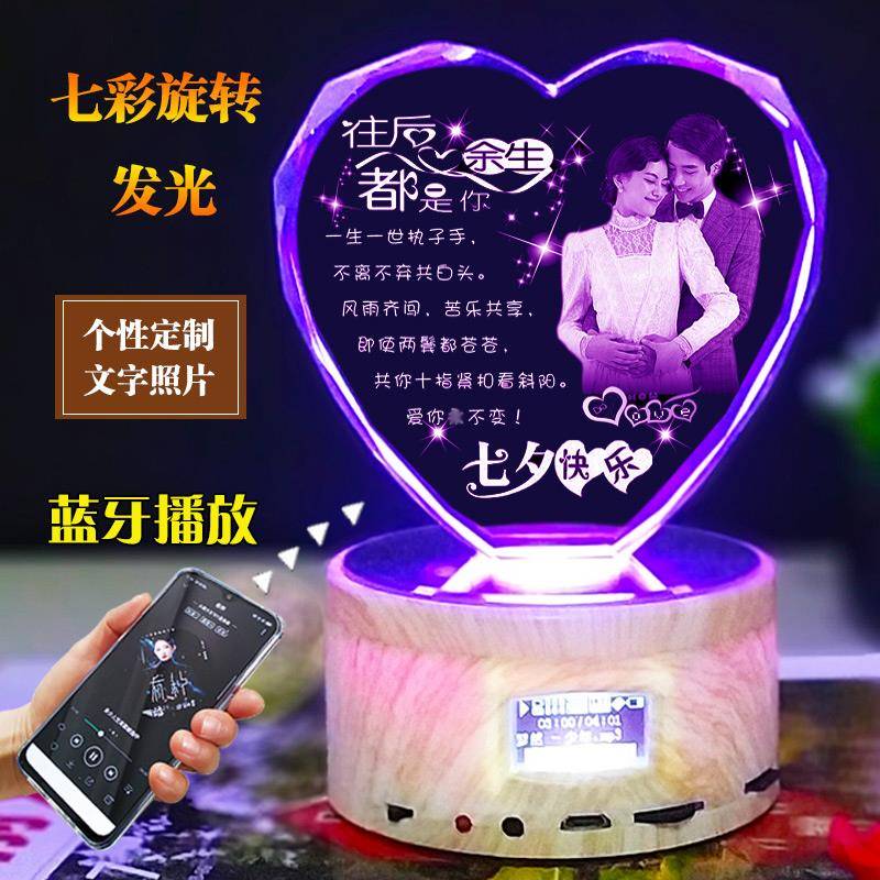 结婚纪日礼物一周年老婆老公新人新婚蜜朋闺友定送ASV制照念片女