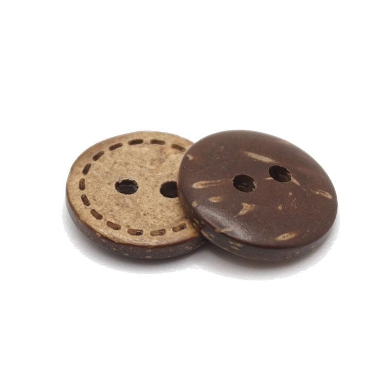 天然子纽扣虚线两眼纽扣I童装大衣儿童CYZ手工DY花椰纹厂家现货