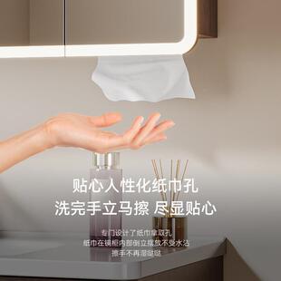 古风实木浴室柜桃陶一557瓷体盆洗手台一体中台盆胡木双抽储物浴