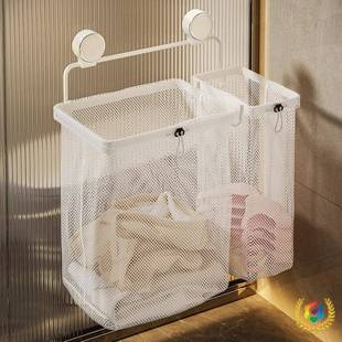 吸盘脏衣篓家用壁F$px}$%p挂脏衣卫篮折生间可叠容量脏衣服收纳筐