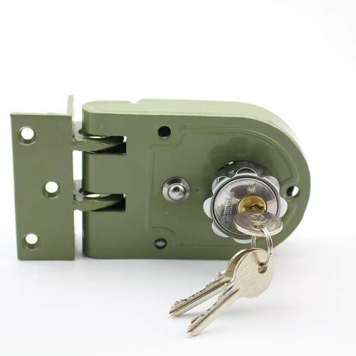 实力F5-1A牌一字老虎双锁锁头险门老式双扇门外保装门锁老式防盗