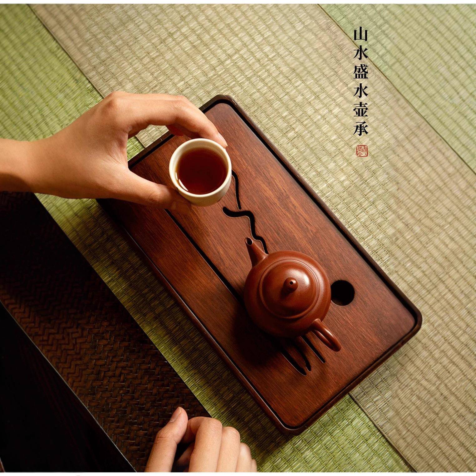 （特价茶2025-11-盘清仓）竹水茶盘重水壶承蓄干泡盘日式小茶盘茶