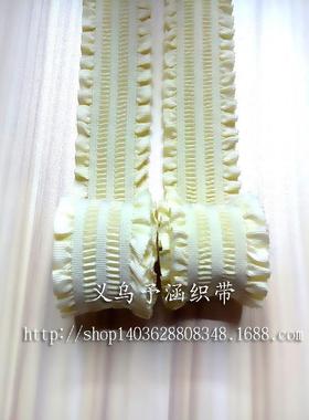 DIY辅料松荷叶花边古纹木耳褶皱宫廷复束腰牙纹紧带边35450米/卷