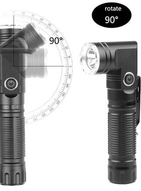 强光铁笔户外照明头灯带磁夹便携式多能迷你手电筒可转75115角工