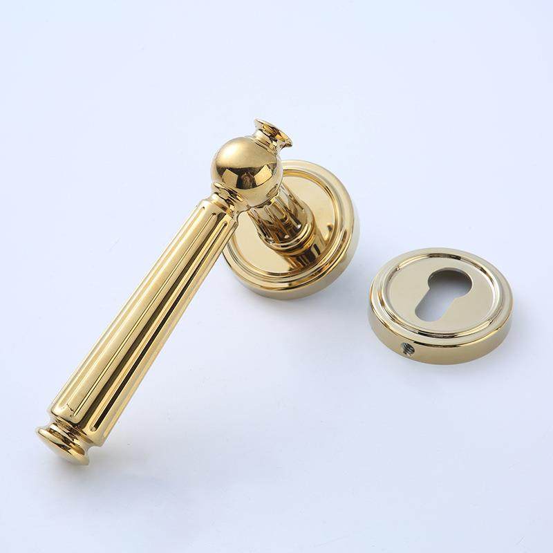 金木色轻卧室分体锁1静音门锁法式奢欧锁式房间门家用门把手