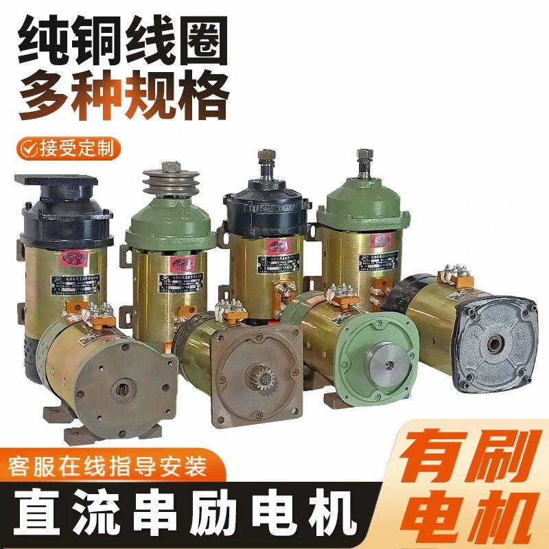 纯铜大功率三轮车有刷电机工程电瓶车三轮车电机24V-72V