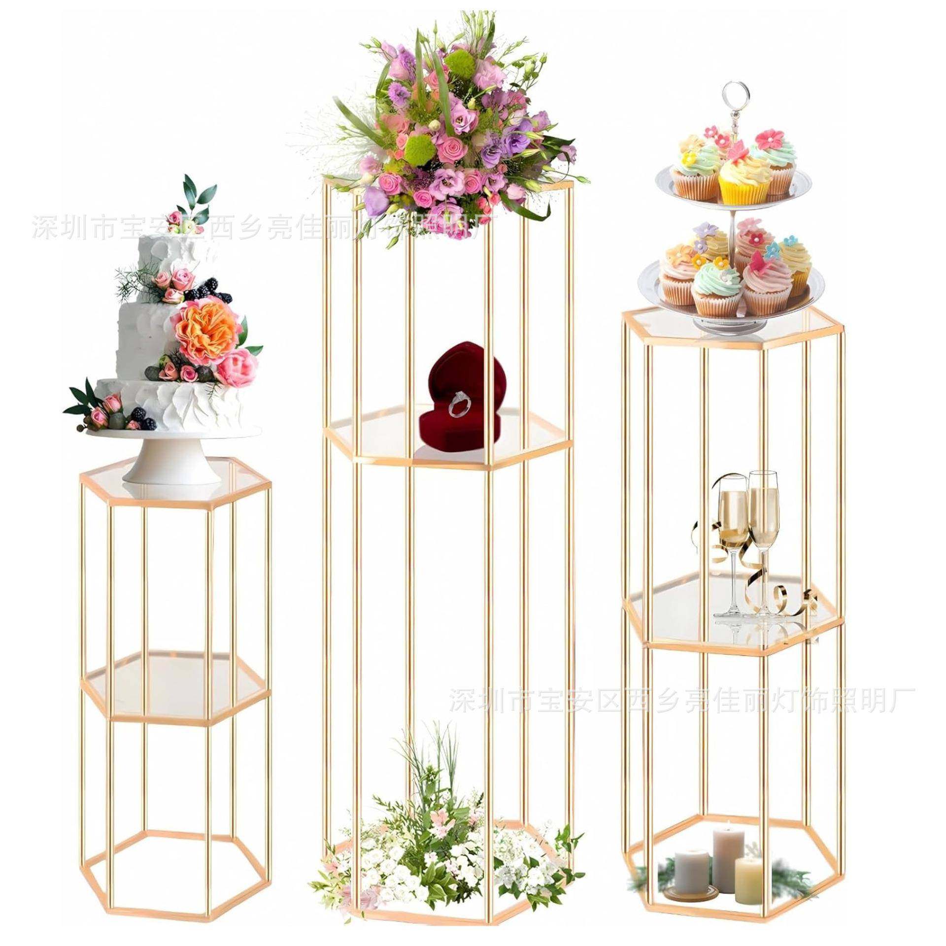 花架客厅简约装饰架植物架网红金色铁艺花架落地盆景架子双层,收纳整理,烫衣板及配件,淘宝优惠券,粉丝福利购,淘宝优惠卷