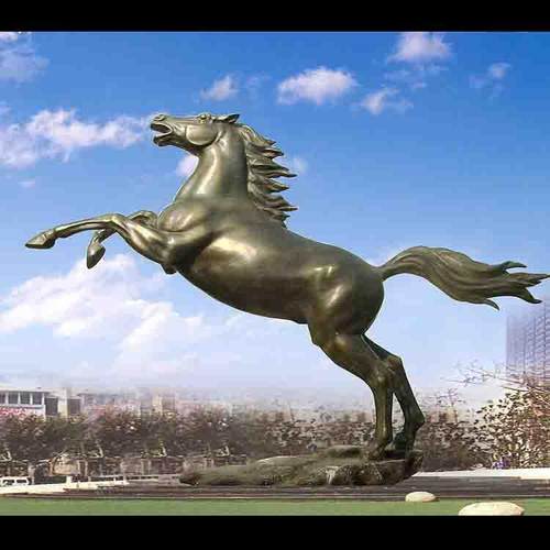 园林景观铜雕塑铜马雕塑风水铜雕工艺品铜马铸铜马雕塑摆件