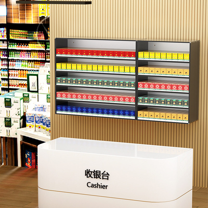 铝合金烟柜超市货架便利店烟架壁挂式架子展示架烟草香烟架展示架