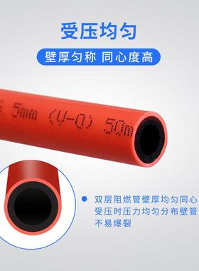 PU双层燃管防烫阻焊接2气x管FRPU6*4/8MEX5/10/耐高温防火花飞溅