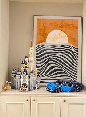 符现代艺术客厅装饰画画抽发象沙背景CZI挂餐厅卧室床头墙面音墙