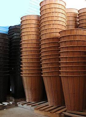 厂VEB家加高编堆头筐水果头篮果蔬店超藤市陈列展示源篮收纳筐