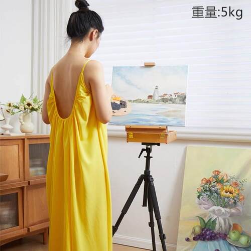专业美术生写生便携式多功工能桌面画收画917纳两用油画箱架室作