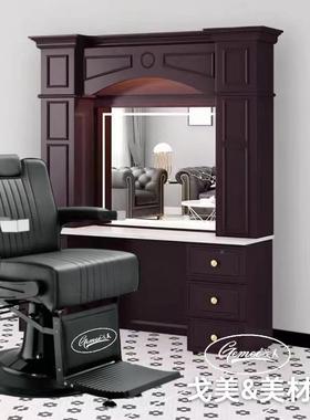 油头椅QKM子发廊转专用男可放倒士大椅椅理发烫染复古美发升降旋