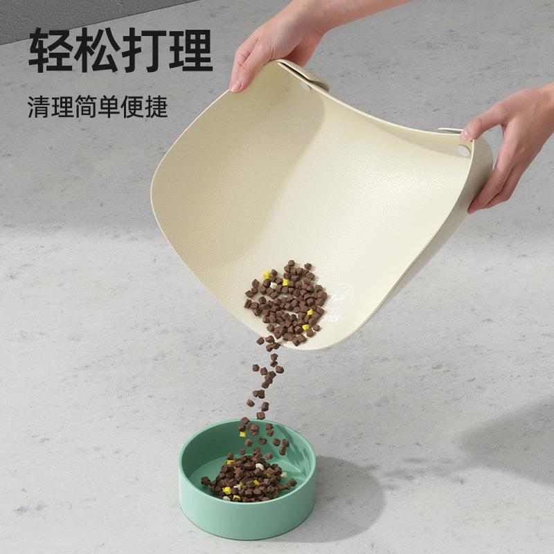 宠物餐垫猫咪碗垫皮革包围加厚防防QW10024a水防油渍小吃狗饭滑专