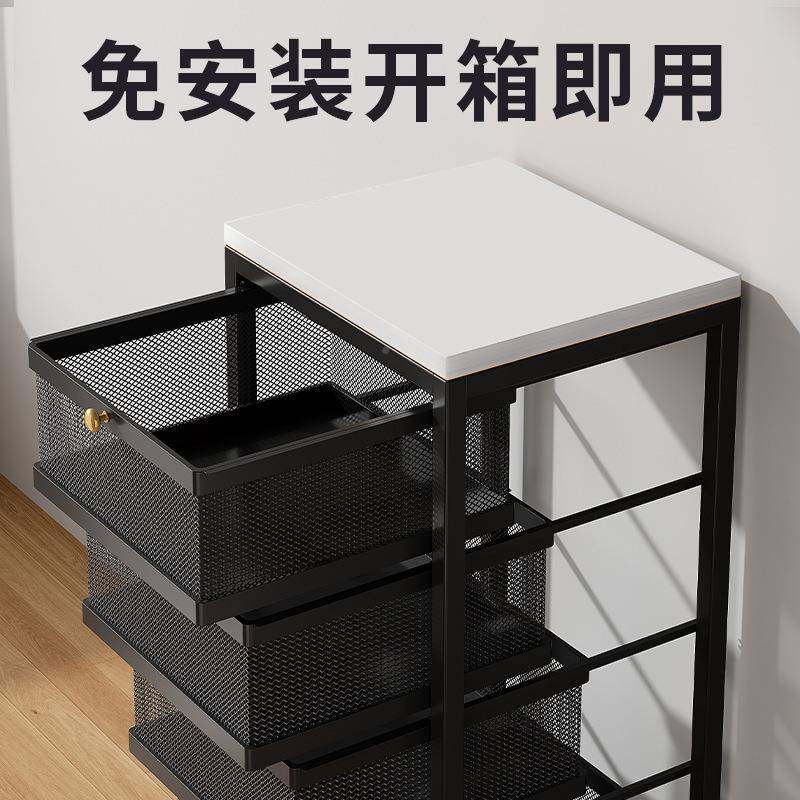 厨味房D82置物架菜篮子落蔬菜水果调料收纳多层抽夹屉式地缝储物,收纳整理,书桌收纳置物架,淘宝优惠券,粉丝福利购,淘宝优惠卷