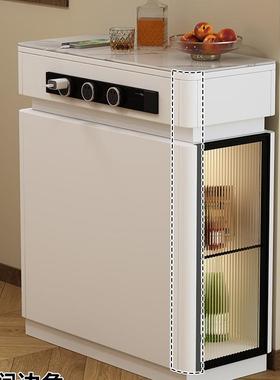 现代简MGI约可可储移动单独台岛小户型新款极窄导台岩板迷你物柜