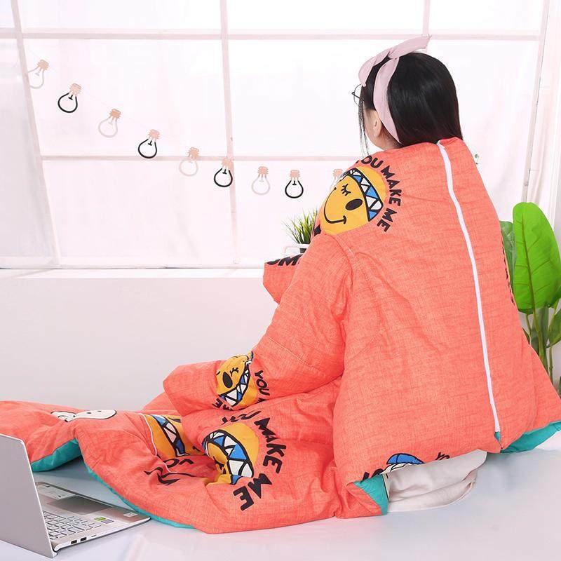 的冬天多功能抱枕被可穿两QBL-2605用车载车以穿懒人汽被子可一体