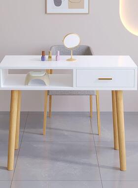 网红美简甲桌木质双人三日店式约新款美人甲桌子双层MGX经济型